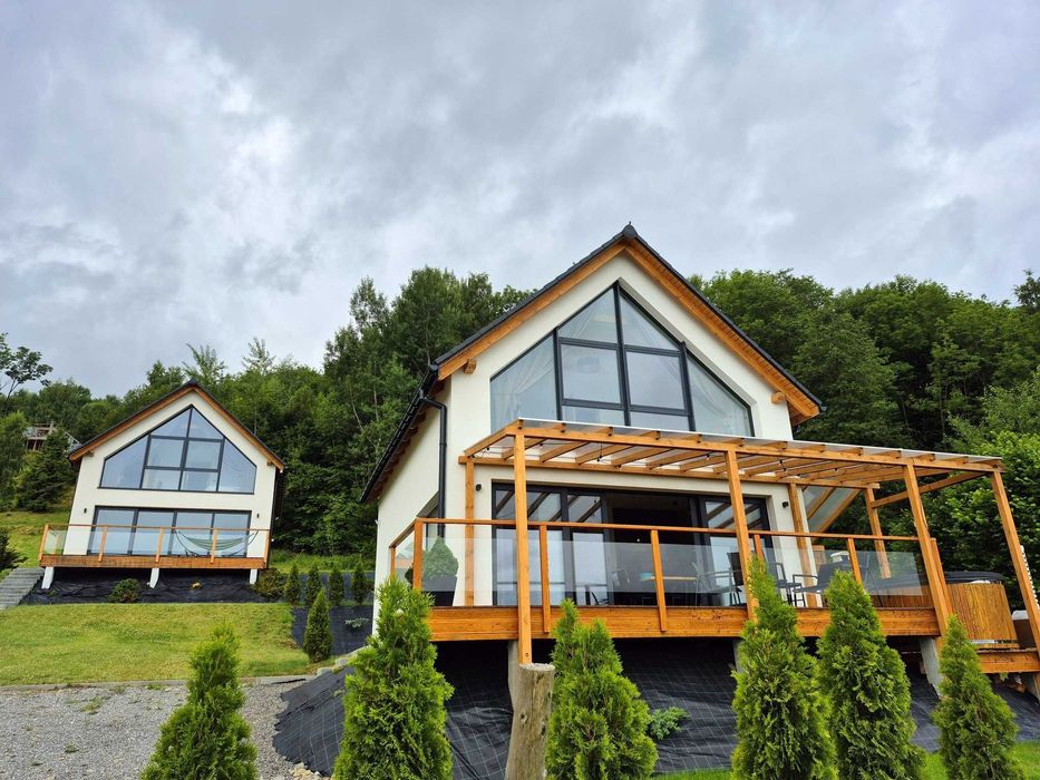 Domki w górach dla 9 osób - Balia z jacuzzi, sauna, Lipowa (Ostre),