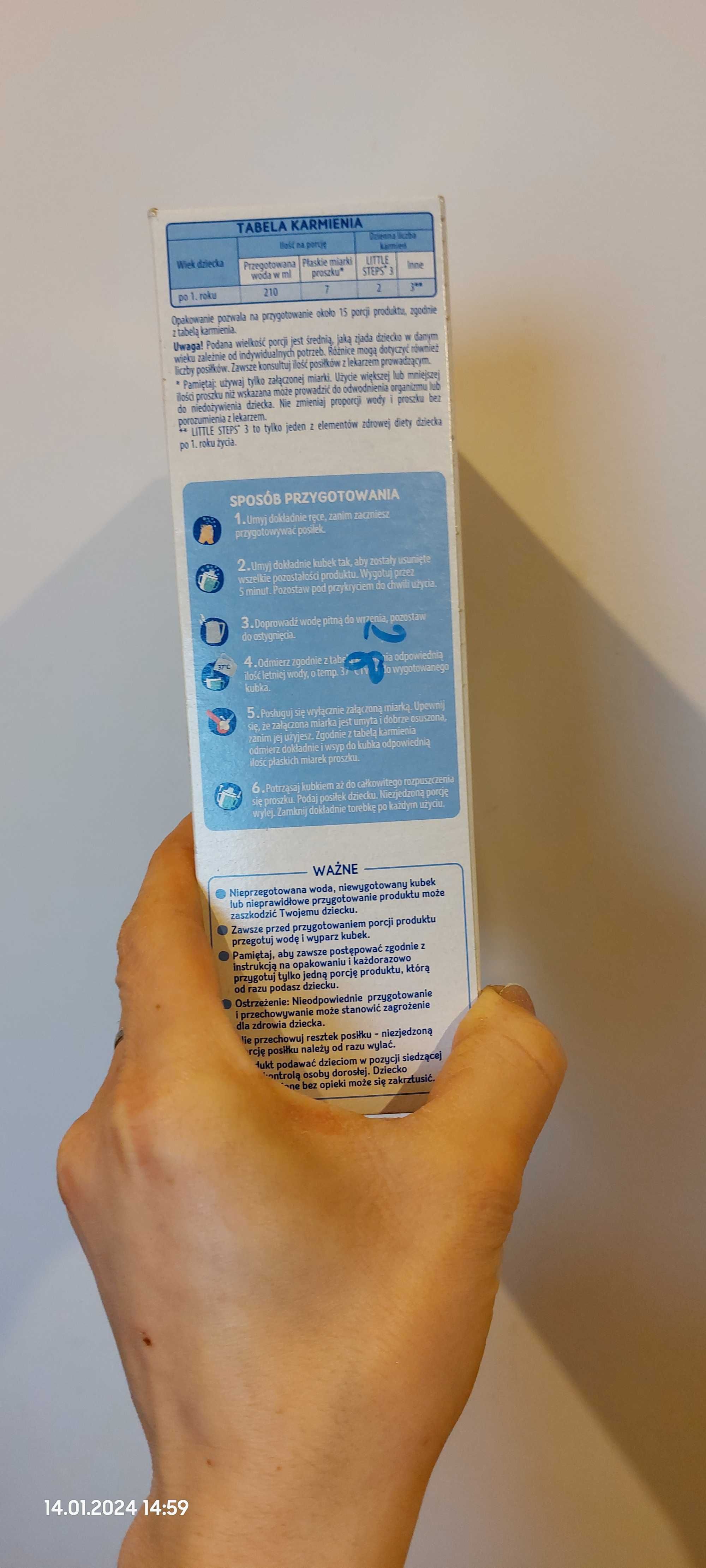 Mleko Nestle Little Steps 3 mleko następne modyfikowane 500g