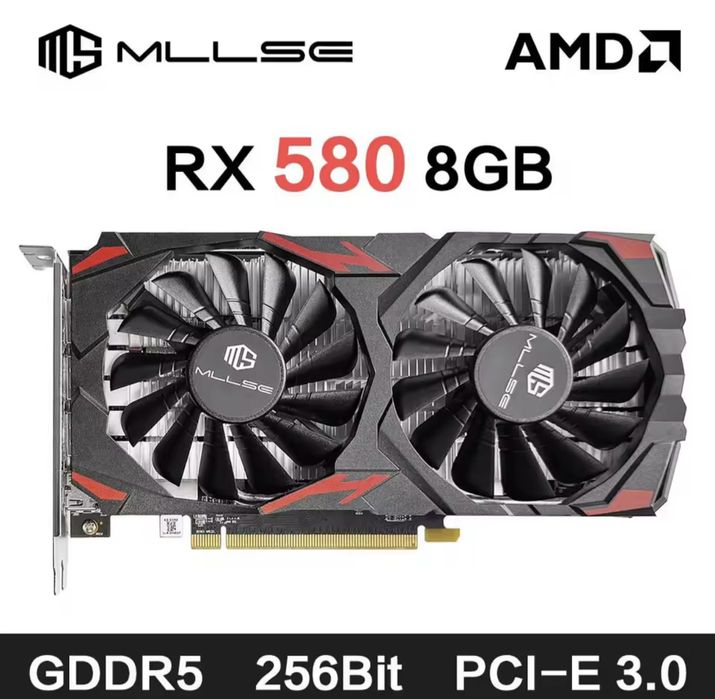 Видеокарта игровая AMD RX 580 8GB 2048SP MLLSE