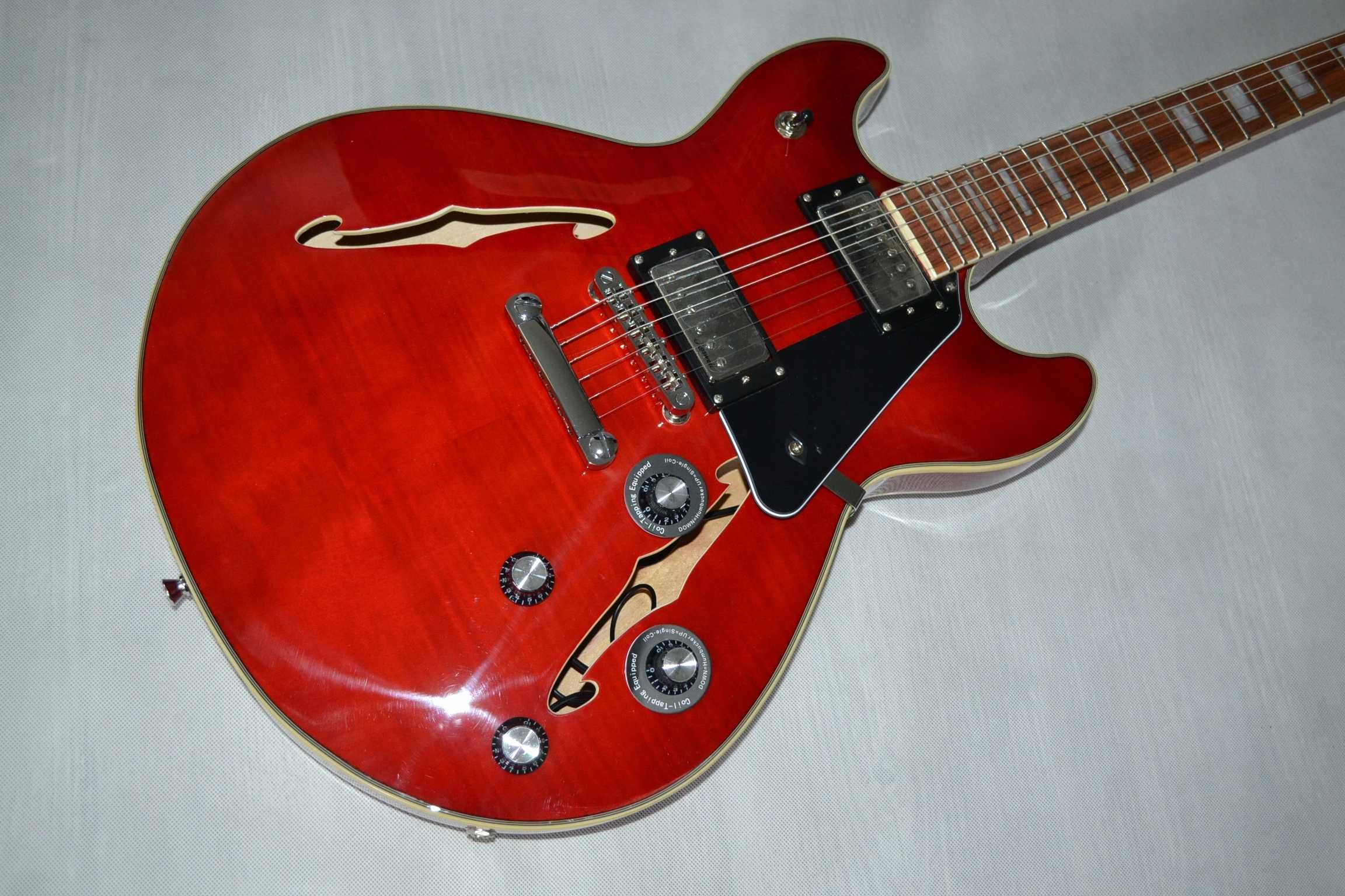 Harley Benton HB-35Plus CH SEMI-HOLLOW BODY nowa gitara - ustawiona!