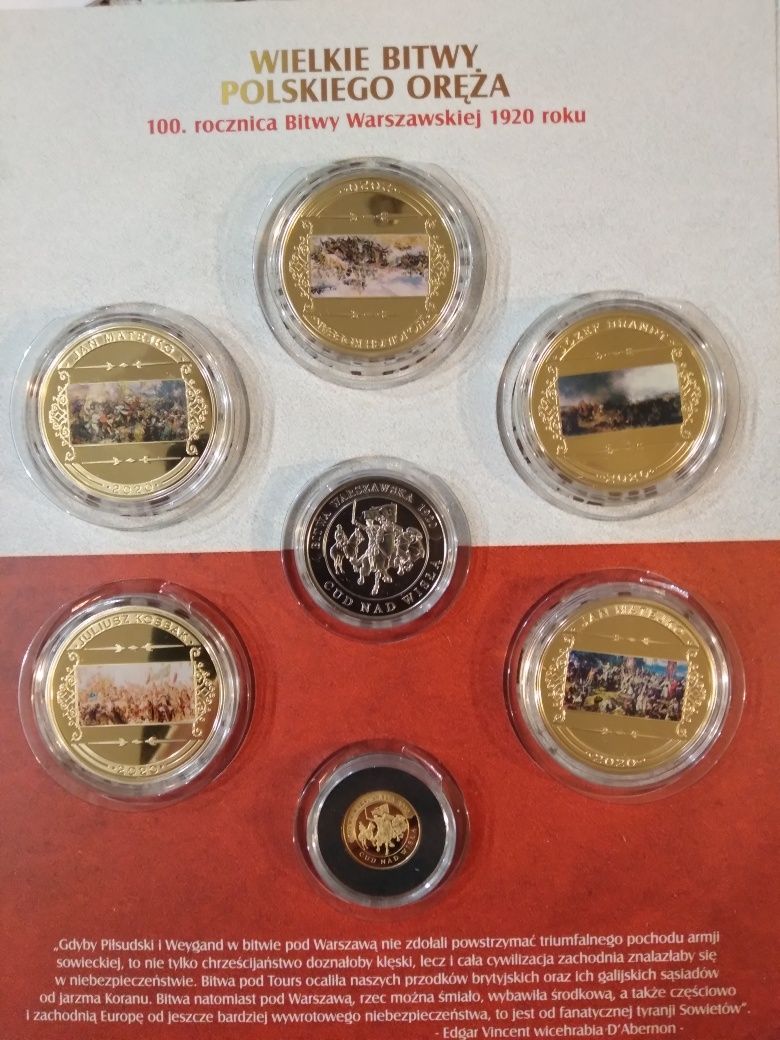 Kolekcja medali Wielkie Bitwy Polskiego Oręża