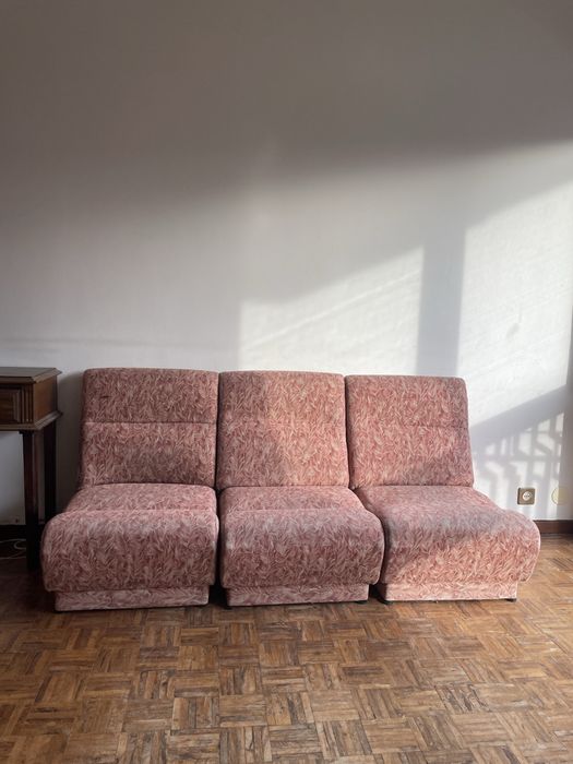 Sofá modular rosa