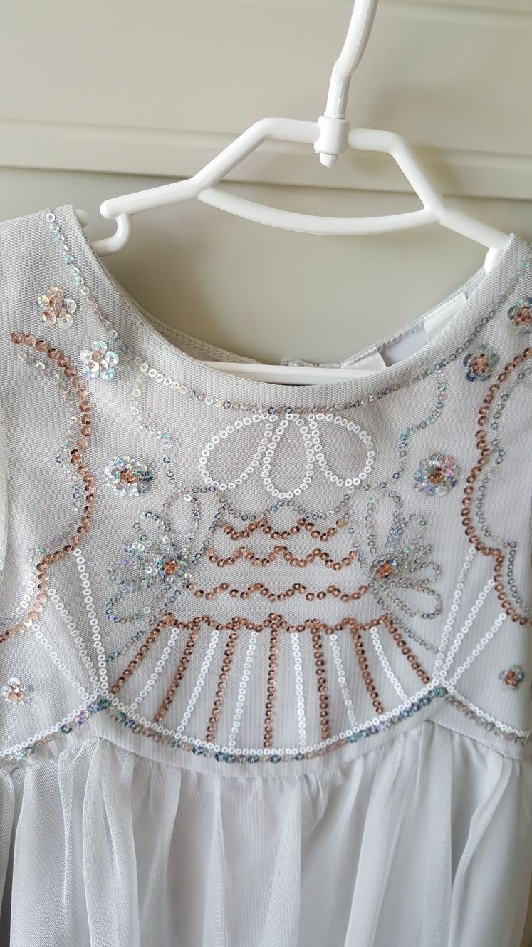 Sukienka cekiny wesele chrzest H&M r.116cm 6 lat
