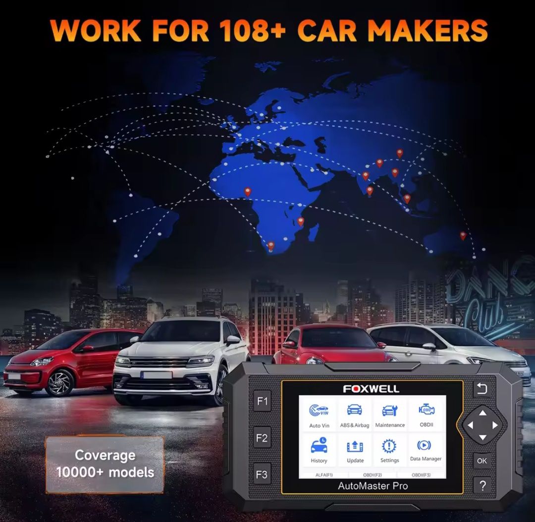 Máquina Diagnóstico FOXWELL NT650 PRO OBD2 ABS SRS e +26 Serviços NOVO