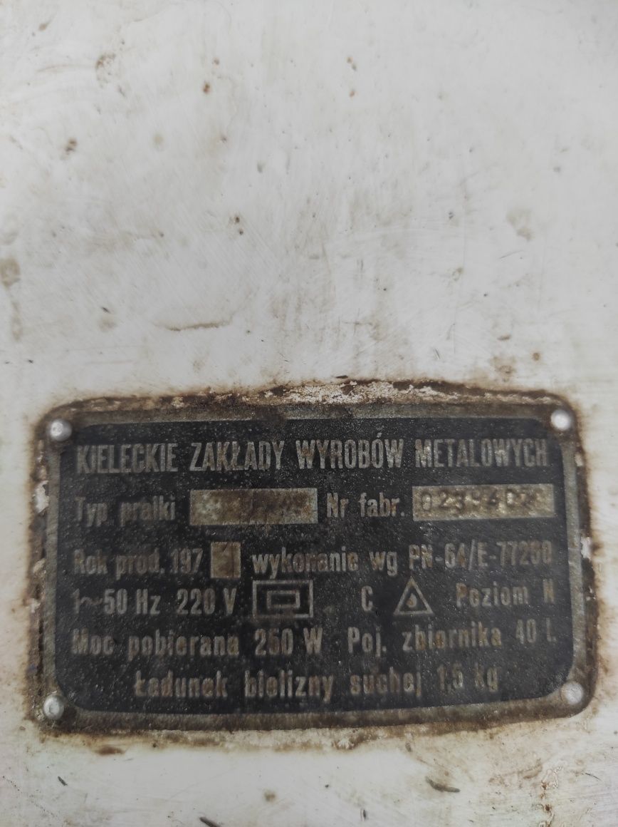 Sprzedam pralkę Frania z PRL