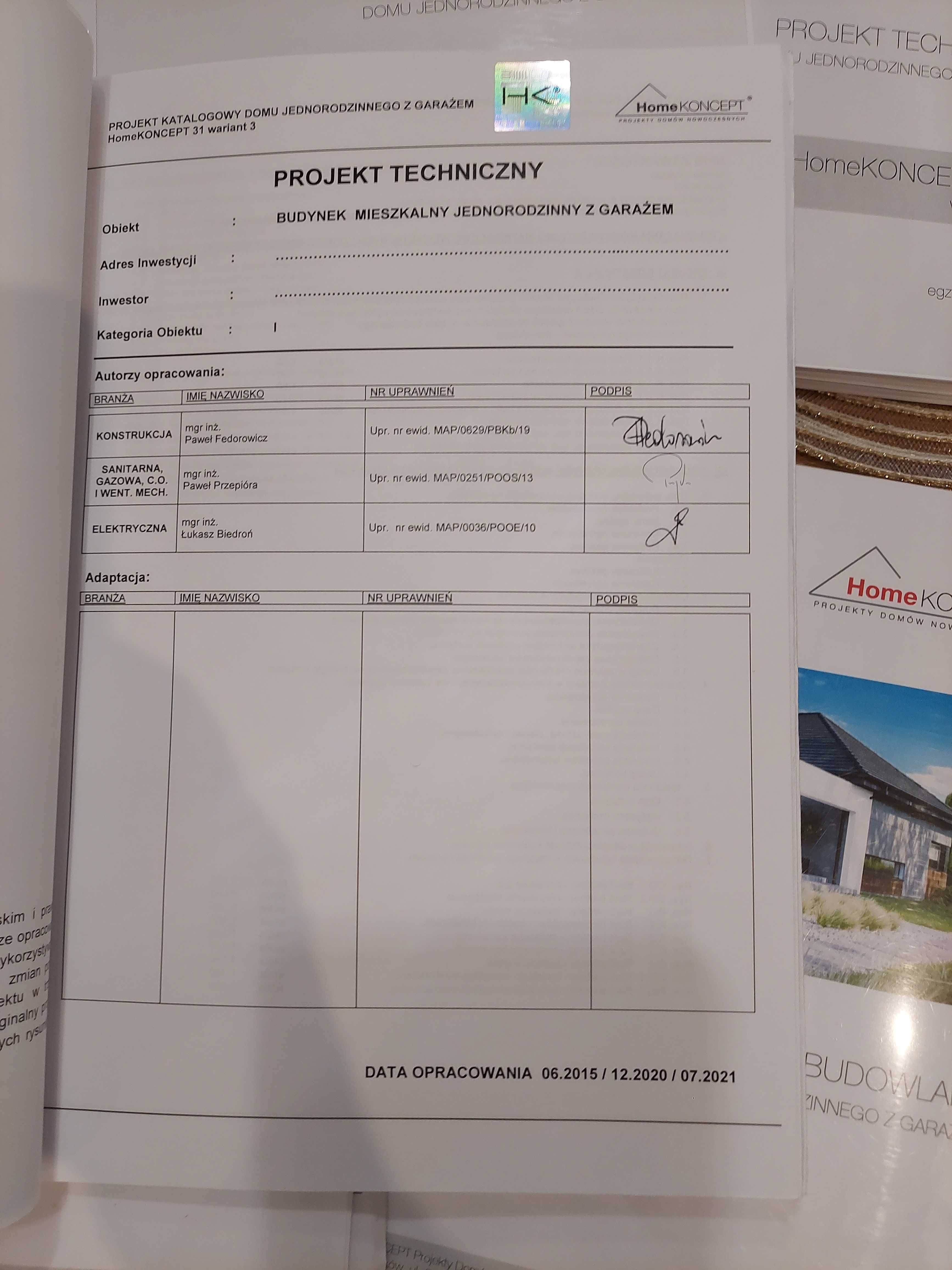 Projekt budowlany HOMEKONCEPT 31 wariant 03
