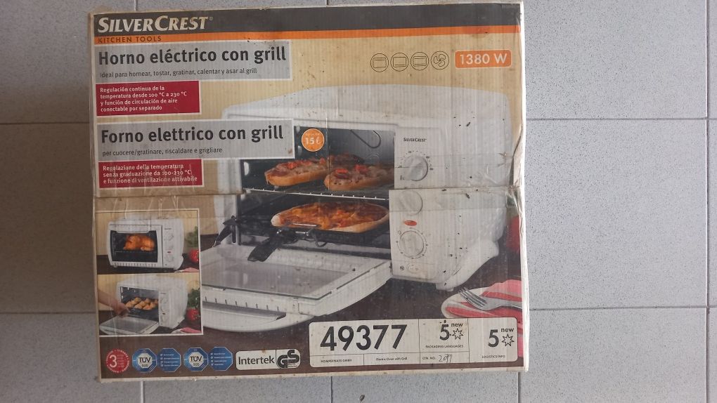 Forno elétrico com grill SilverCrest – novo