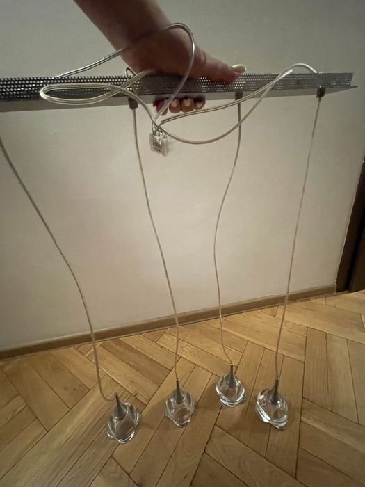 Lampa nad stół kwiatki szklana