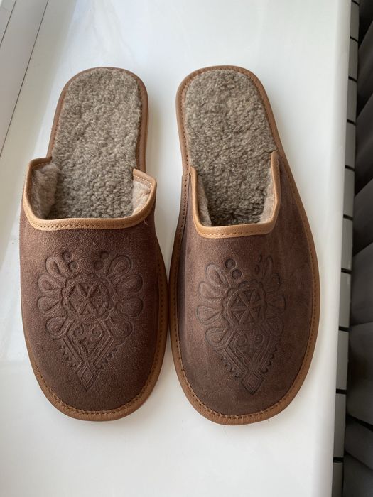 Мужские натуральные тапочки Польша