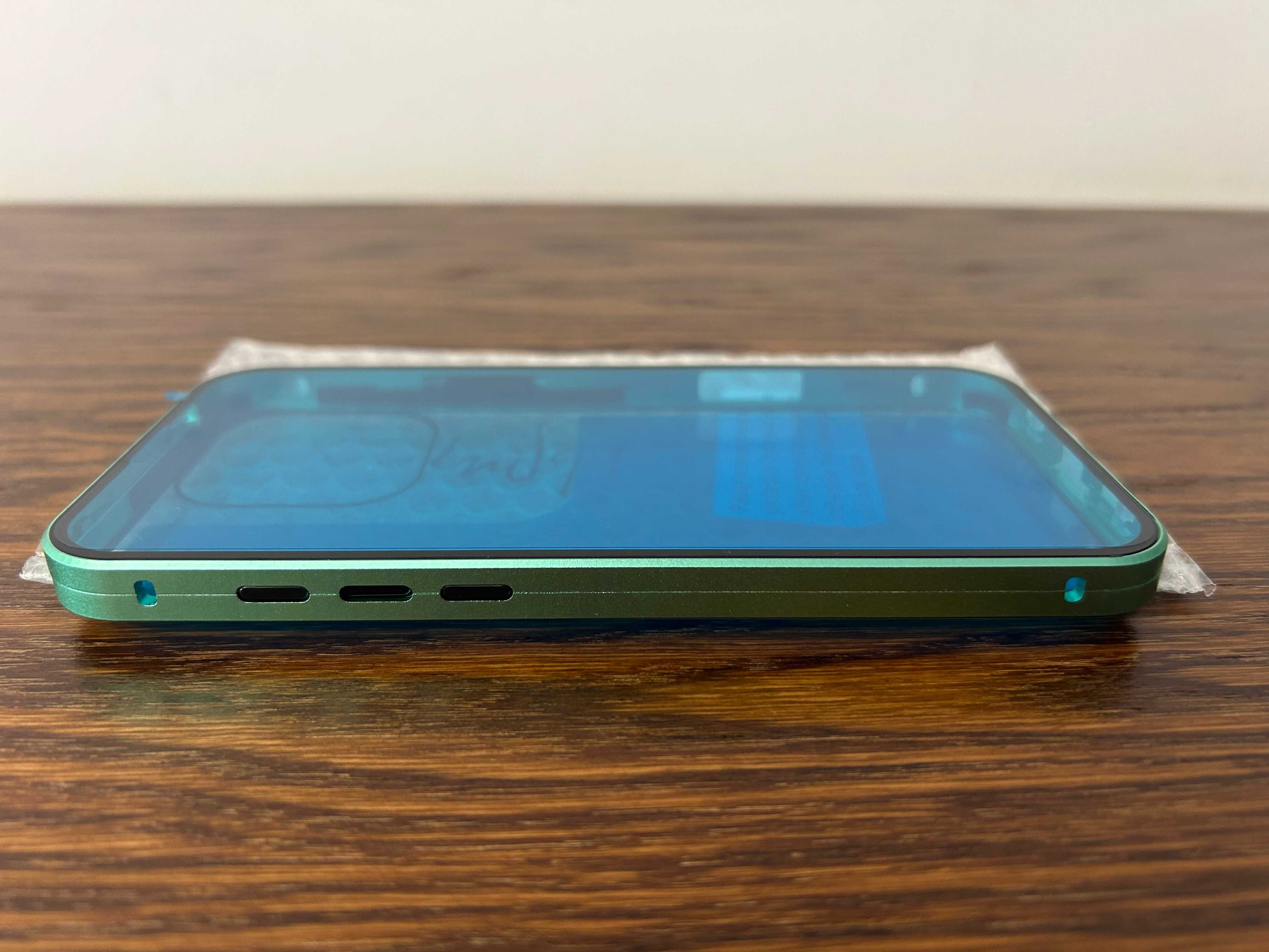 iPhone 16 PRO MAX case etui metalowe magnetyczne dwustronne szkło