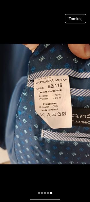 Marynarka męska rozmiar L Lansier
