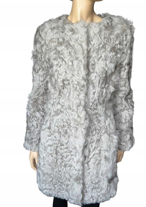 Natures  Collection Piękny Kożuch  Kalgan Lamb Grey-S