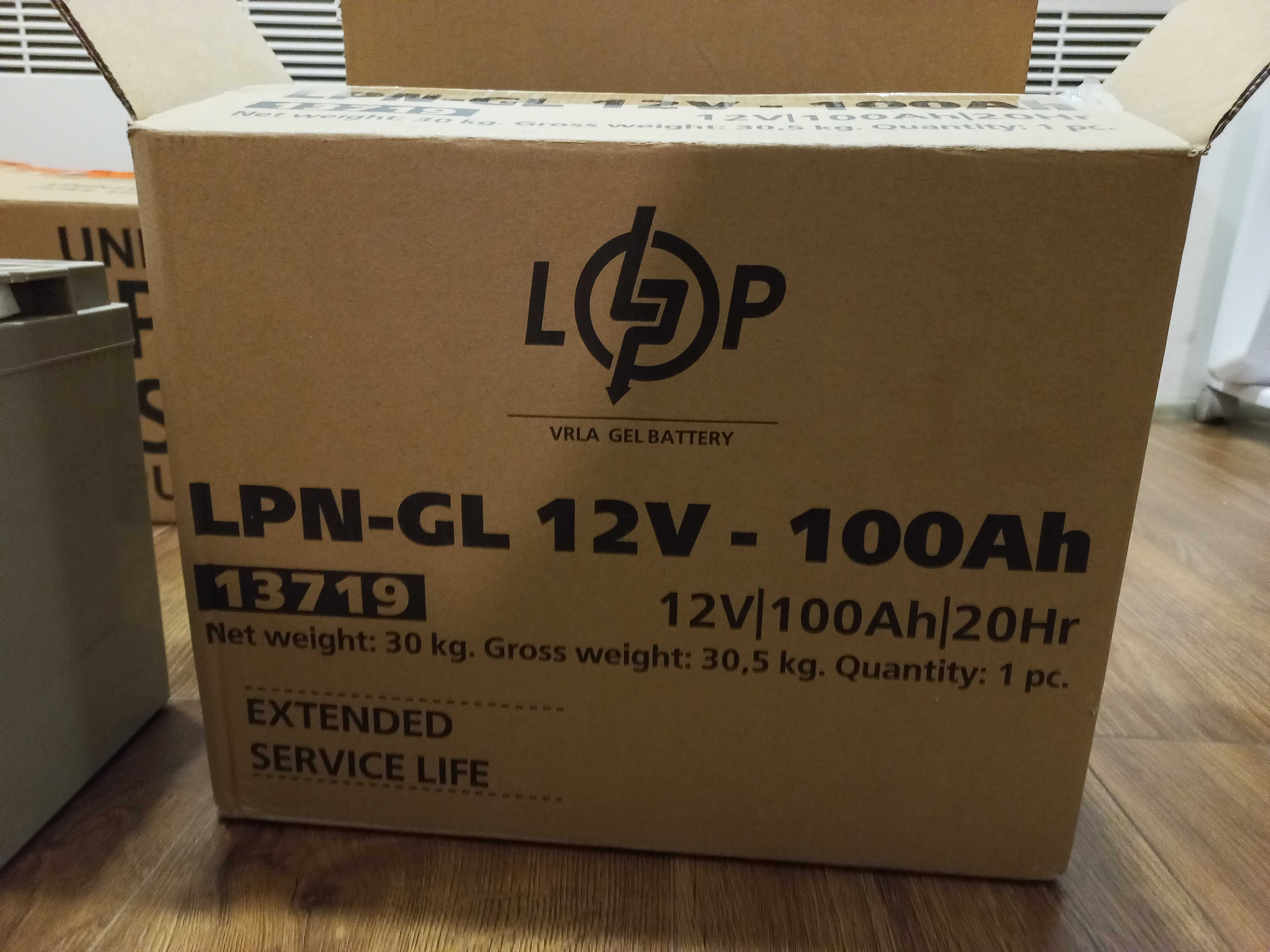 Гелевий акумулятор LogicPower LPN-GL 100 Ah