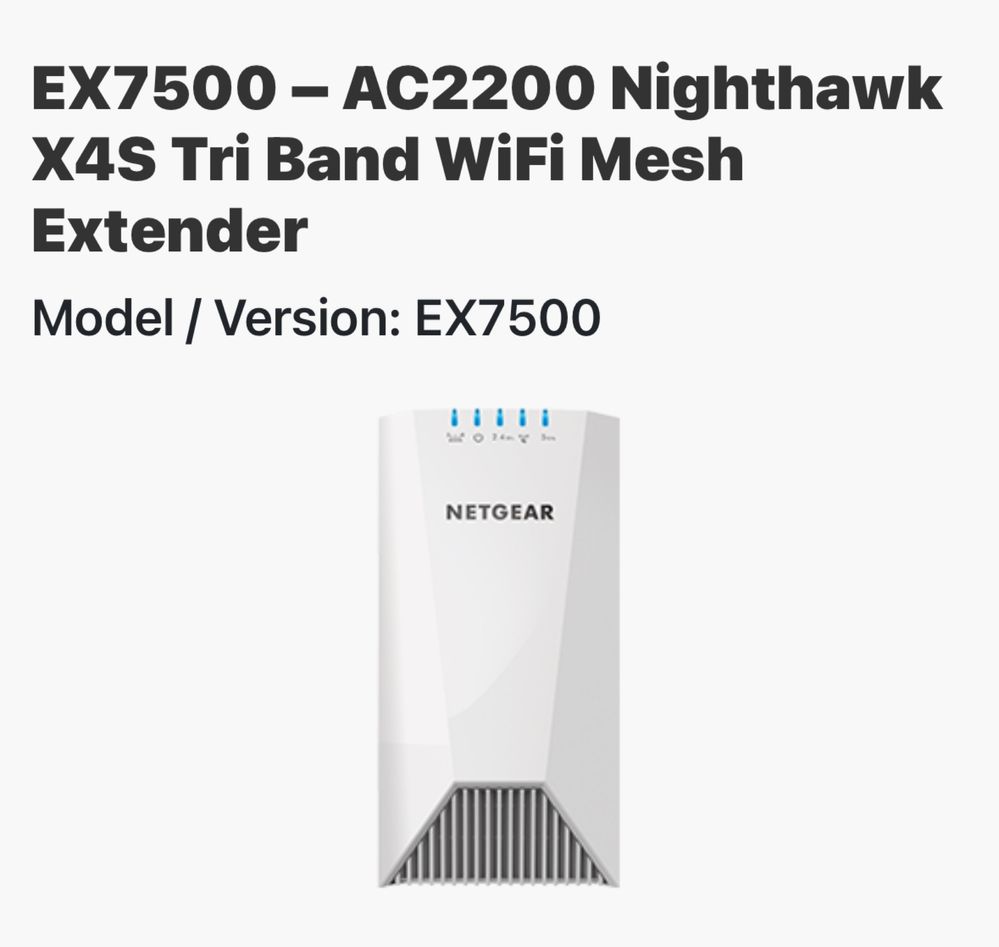 Netgear EX7500 Wifi Extender Topo de Gama