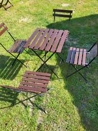 Zestaw mebli ogrodowych ikea tarno stół krzesła składane deski gratis