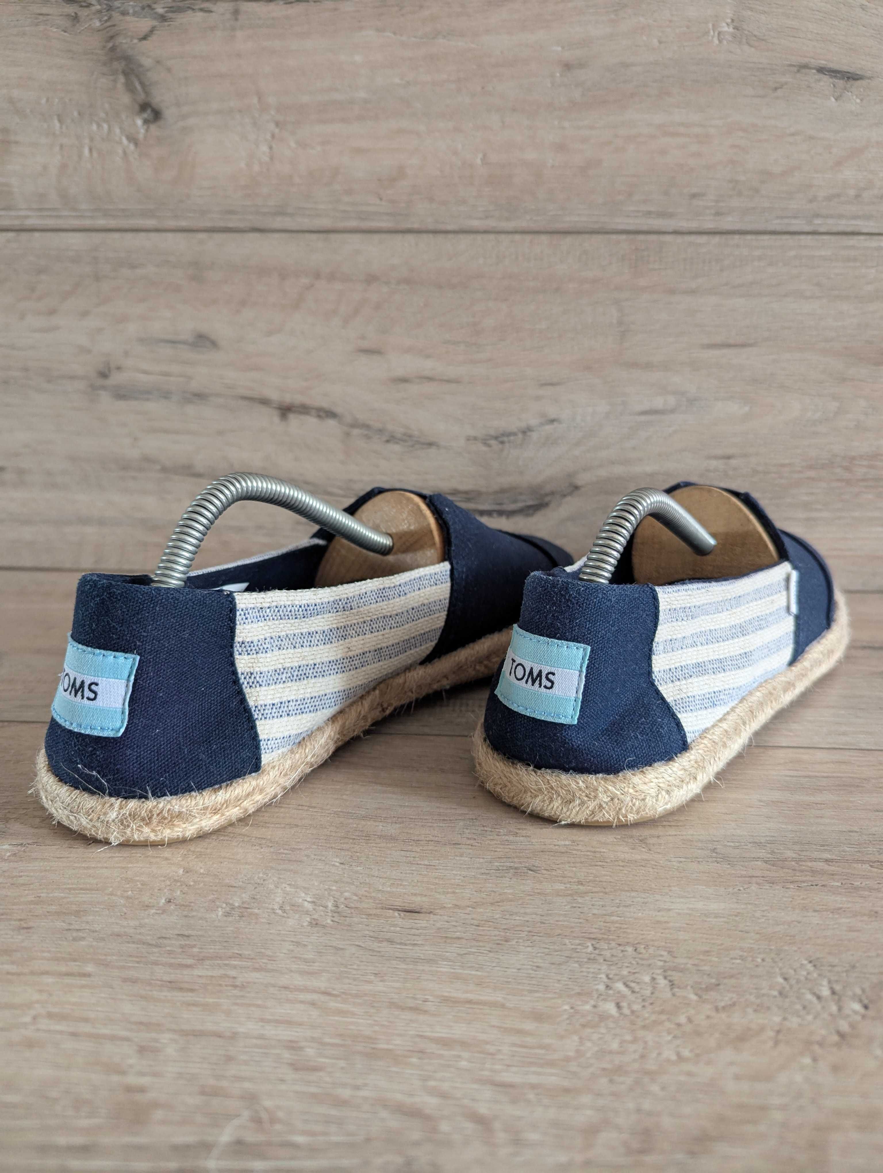 Эспадрильи туфли  мокасины б/у Toms Alpargata Rope 41-42 р 26.5 см