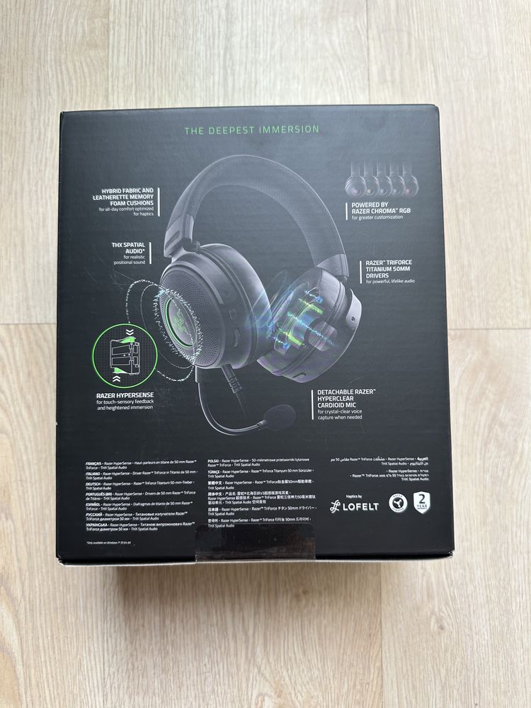 Навушники Razer Kraken V3 Hypersence (RZ04-03770100-R3M1) Black