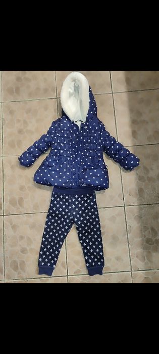 Зимовий комплект для дівчинки 1-2 роки + гарна шапка в подарунок