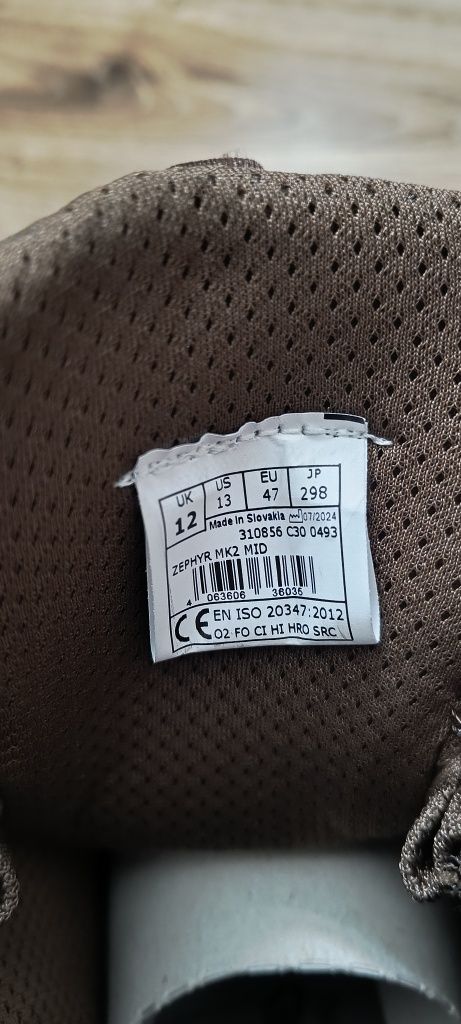 Buty Lowa Zephyr MK2 Dark Brown r. 47 (substytut wz. 939/MON)