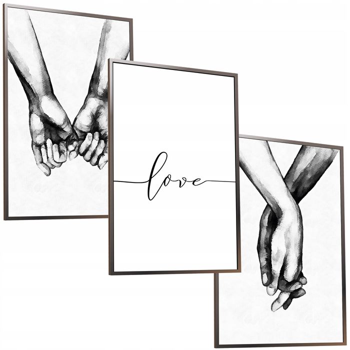 50x40 obrazy w ramie plakaty ramka RĘCE DŁONIE LOVE MIŁOŚĆ