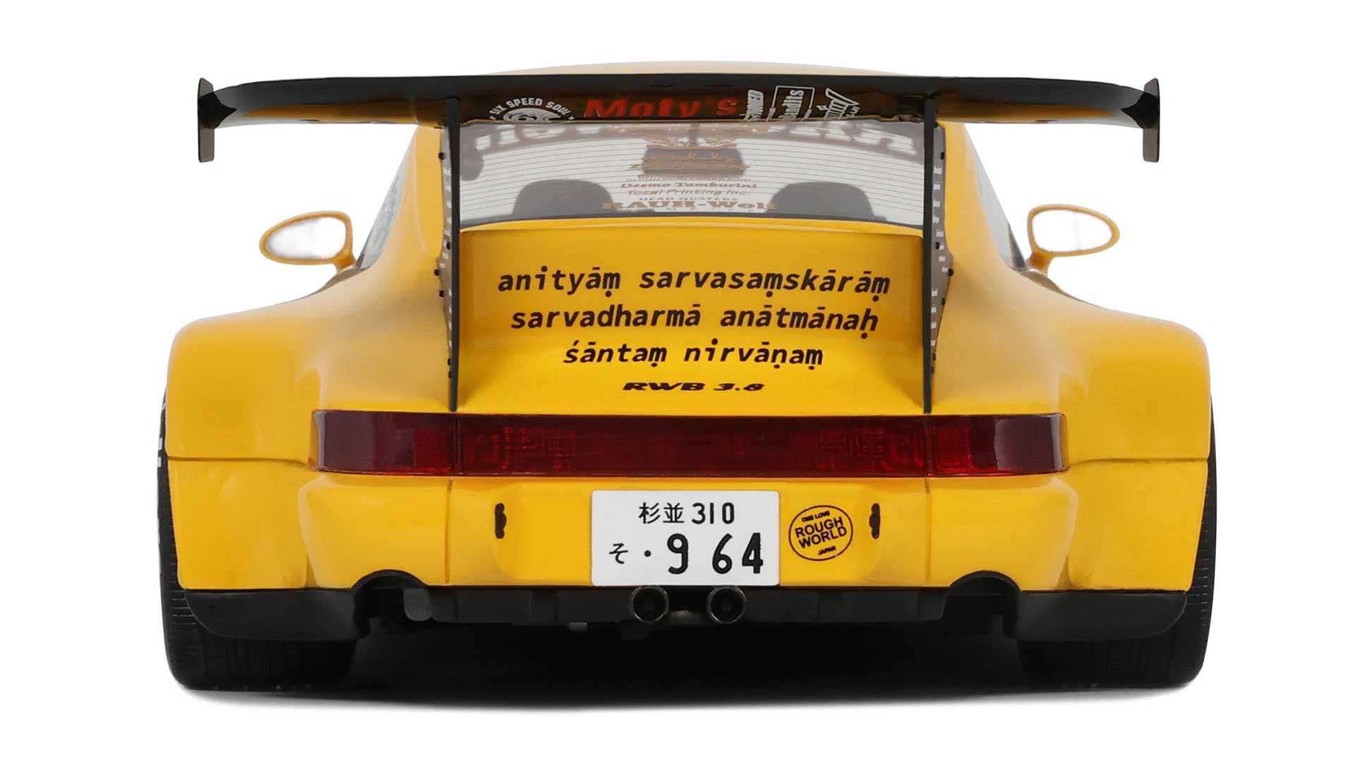 Model 1:18 GT Spirit Porsche 911 (964) RWB Rauh-Welt Qeema 2024 yellow