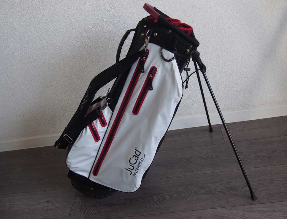 Jucad 2in1 waterproof stand bag, czarno/biało/czerwony torba do golfa