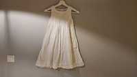 Sukienka 128 wiosna lato H&M suknia na podszewce biała