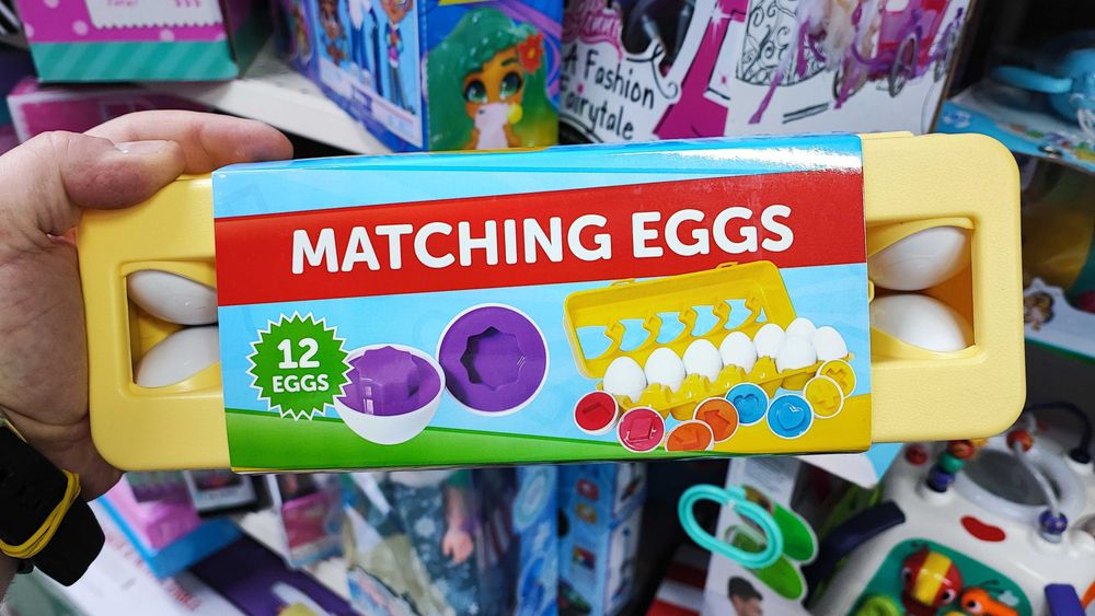 12 штук Сортер / Сортер яйця Монтесорі / Яйця 3D яйца монтессори