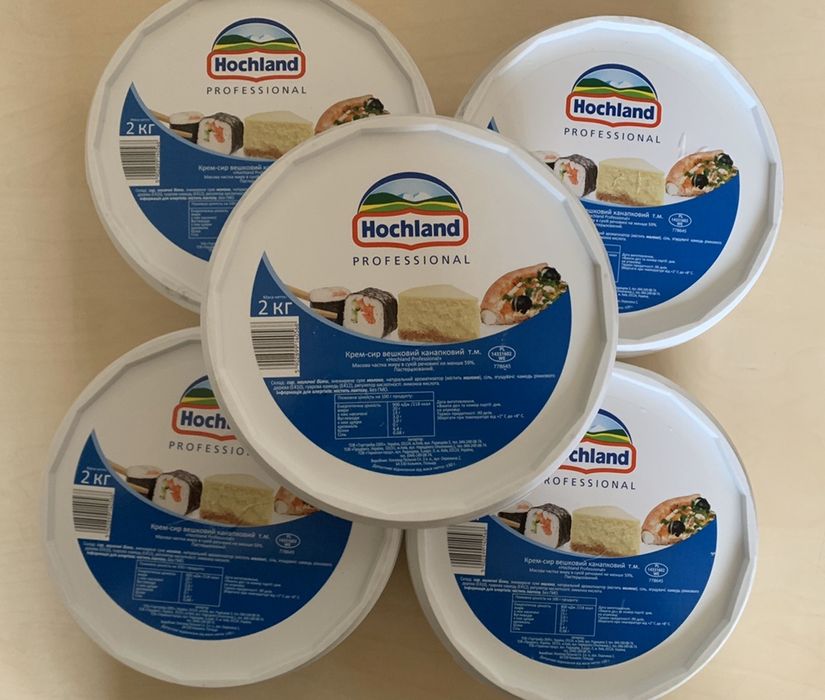 Сыр для суши Hochland Professional Хохланд Профешионал 2 кг (Канапковы