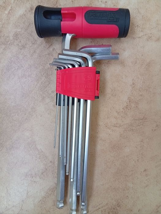 Набір ударних доліт Pawerfix, кутові ключі, Інспекційне дзеркало