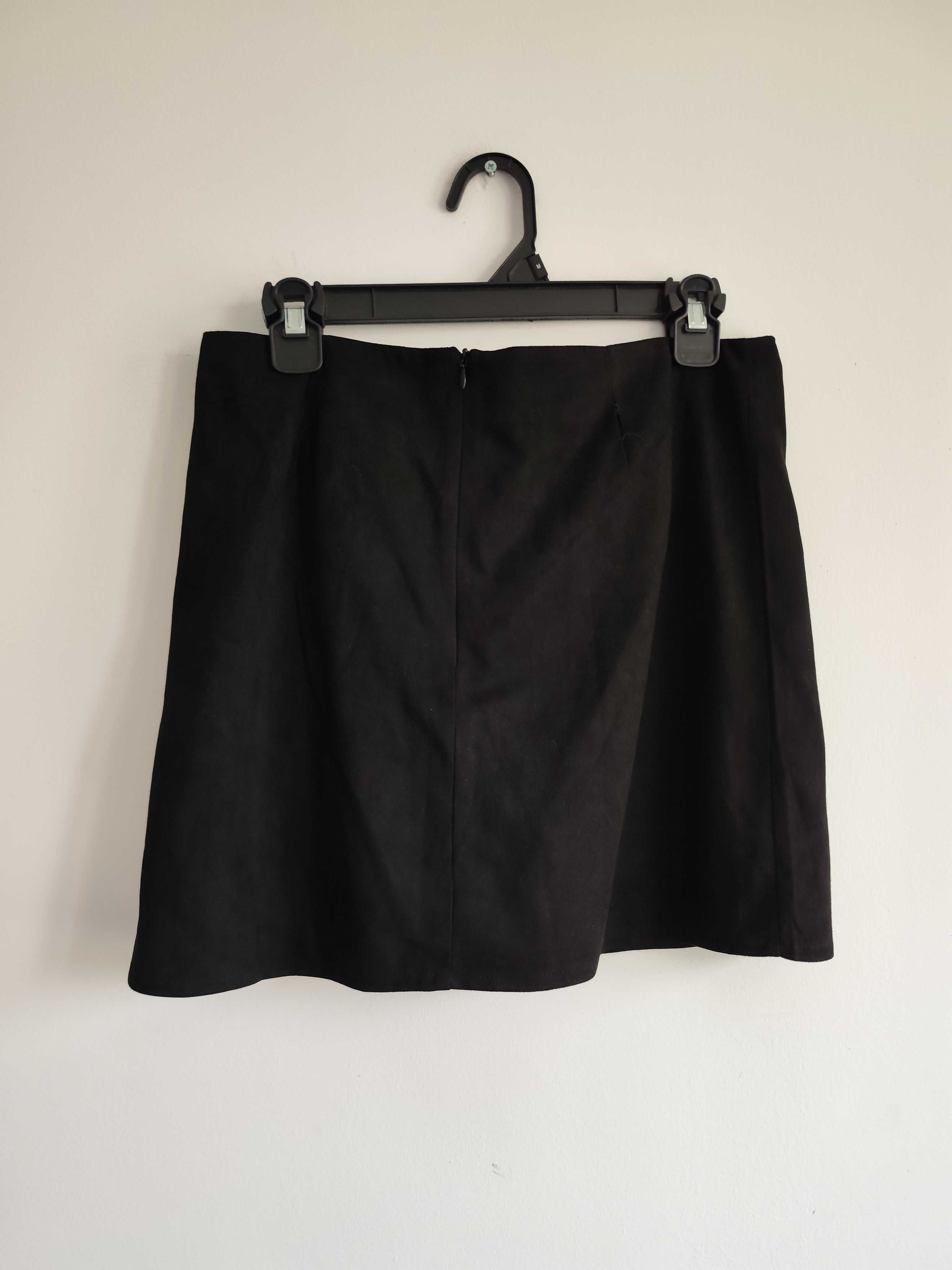 Czarna spódnica Tally Weijl XS Zamszowa z zamkiem po długości