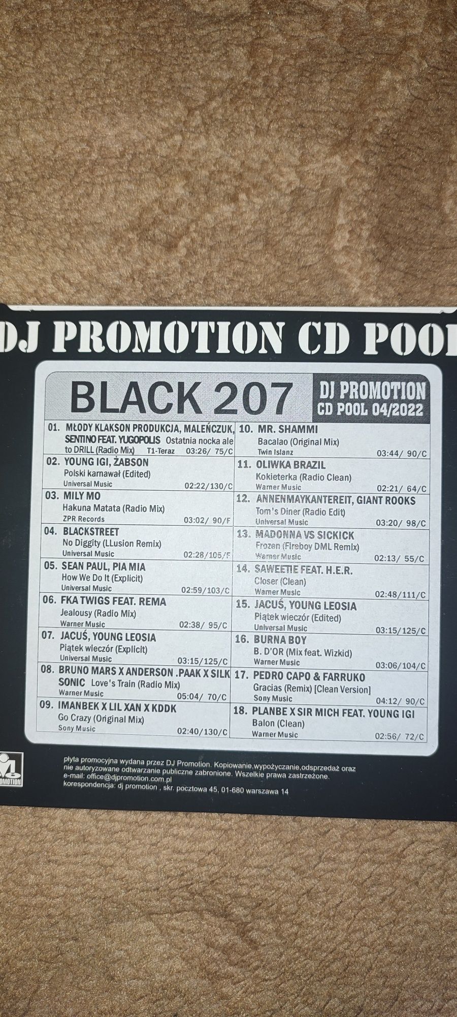 CD Pool Black DJ Promotion cały rok 2022