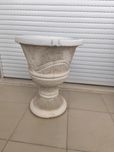 Vaso em pedra, branco