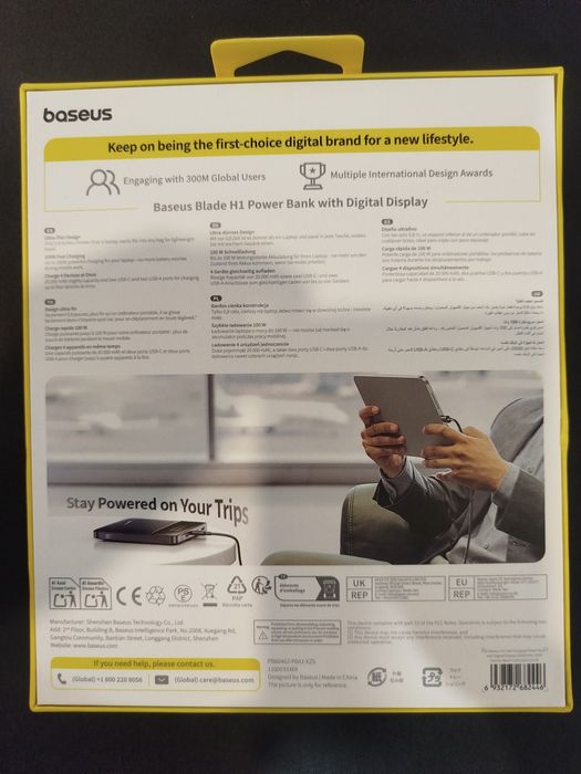 Powerbank Baseus Blade H1 20000mAh, 100W