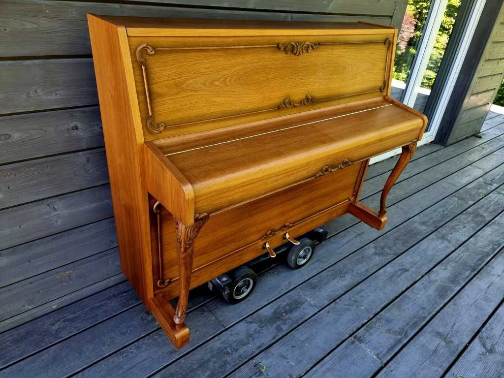 Pianino SAUTER 109cm RENNER 1975r jasny dąb mat RZEŹBIENIA