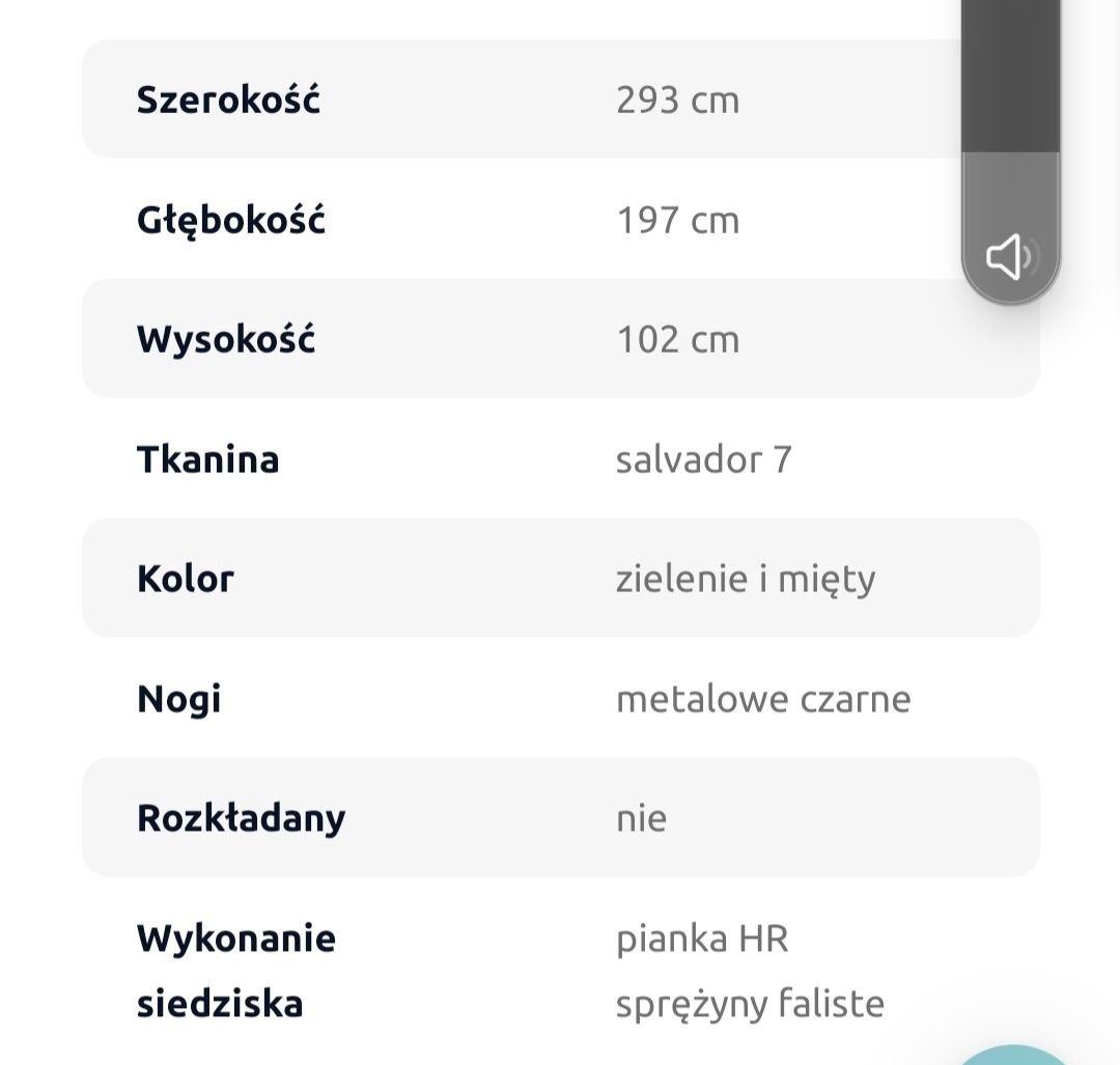 Narożnik lewostronny jak nowy