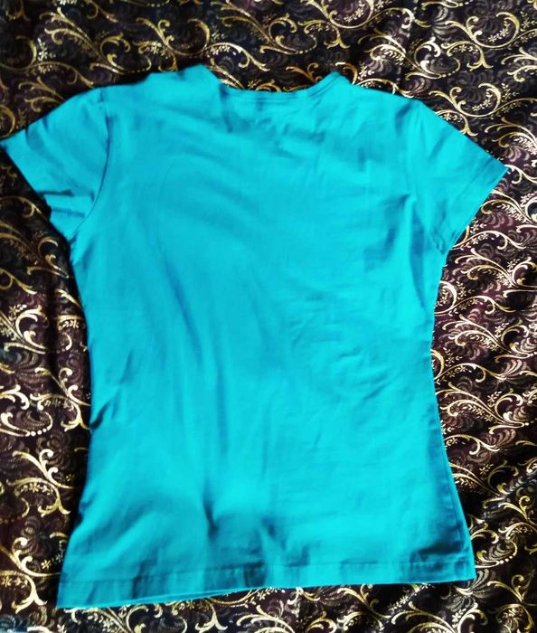 Bluzeczka damska T-shirt z krótkim rękawem S zielona/szmaragdowa