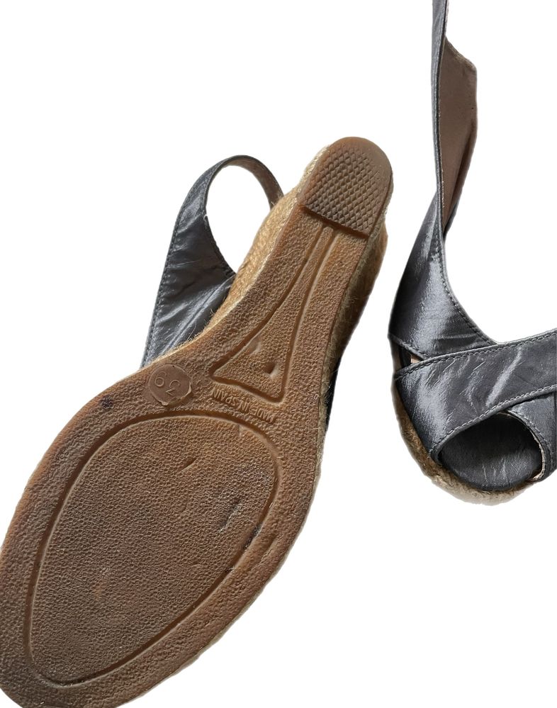 Buty damskie espadryle koturn  lato Sissei Made in Spain 40 szare