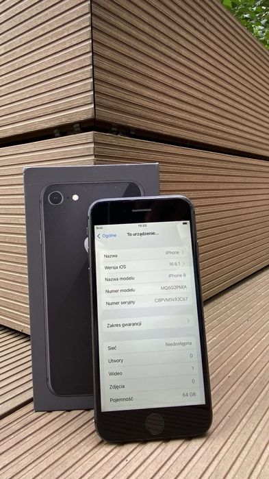 Iphone 8 64 Gb Black Nowa 100% Bateria