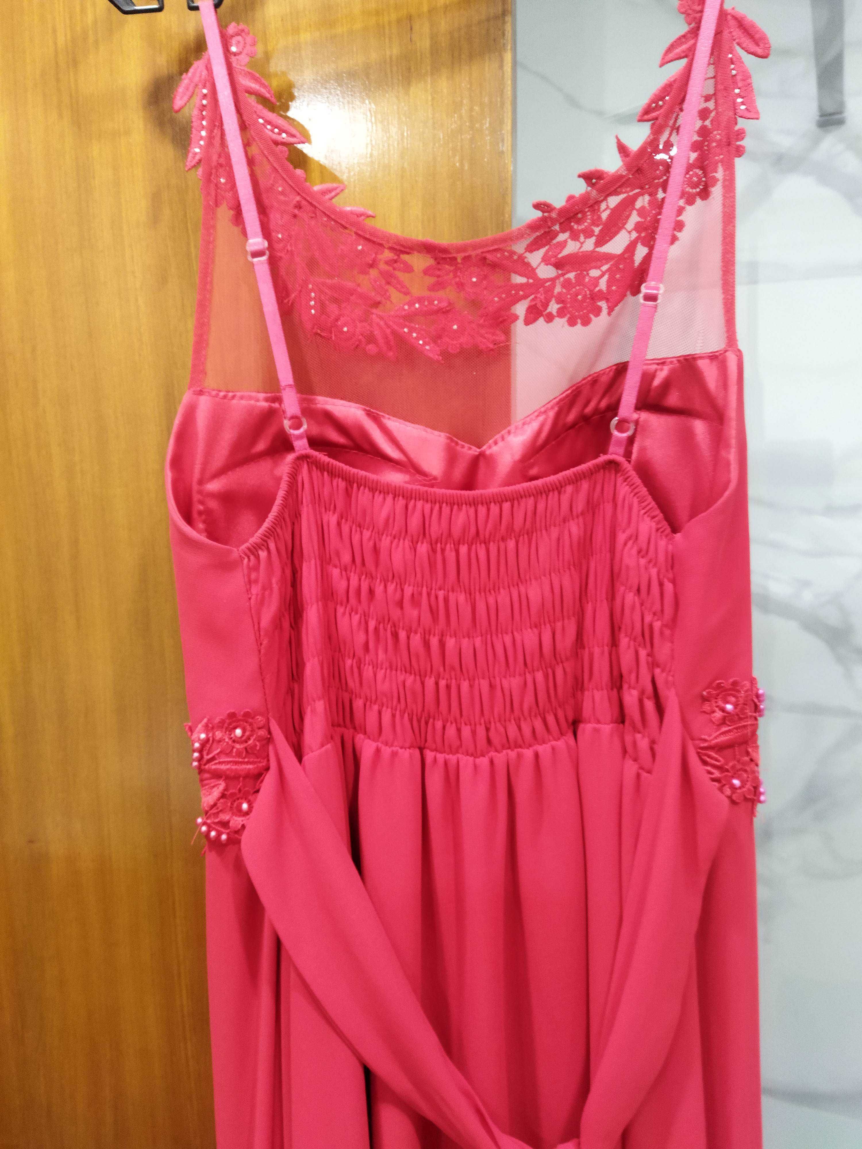 Vestido vermelho de cerimónia