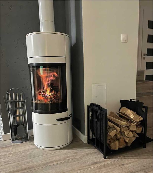 Stojak Kosz na drewno 2 w 1 + Torba opał kominkowe Duży XXL do kominka