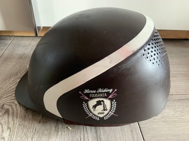 Toczek kask jeździecki FOUGANZA rozmiar z regulacja 57-59 cm tworzywo