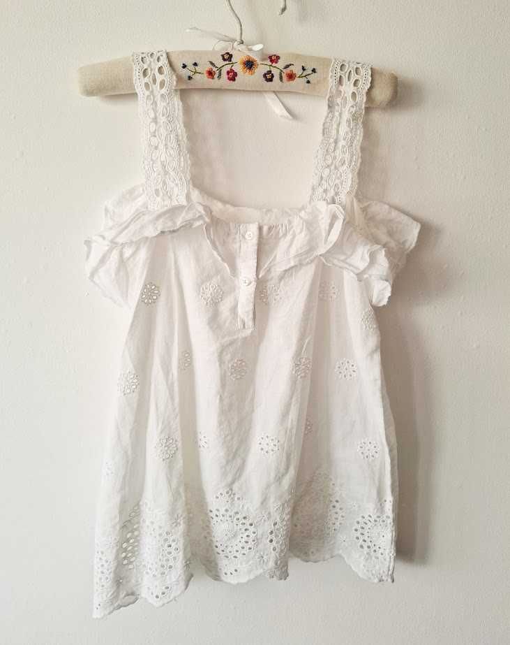 Blusa deixada com ponto aberto menina 11-12 anos