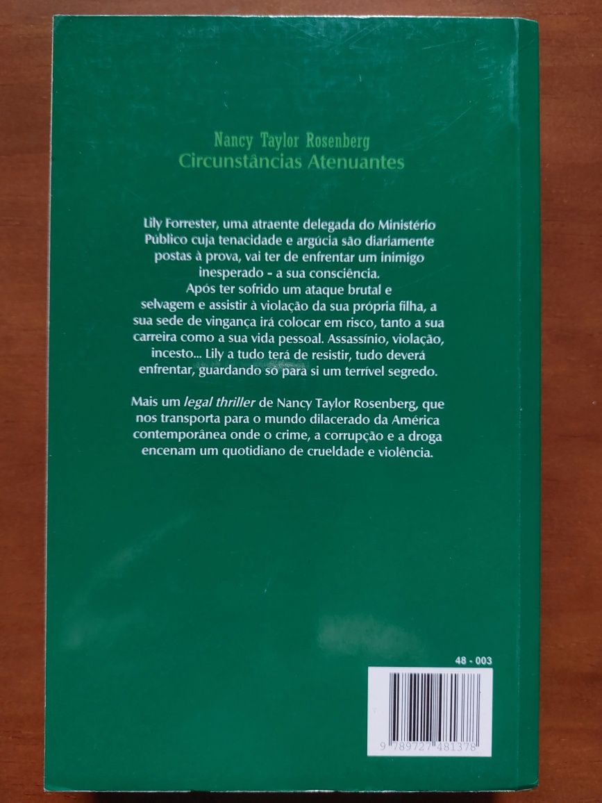 Livro "Circunstâncias atenuantes" de Nancy Taylor Rosenberg