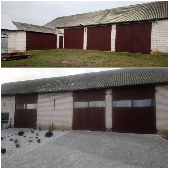 Bramy Drzwi garażowe przesuwne wrota stalowe wierzeje hala do stodoły