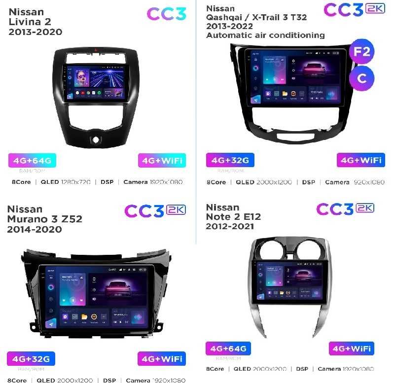 Teyes CC3 2k автомагнитолы Teyes для Nissan все марки и модели .