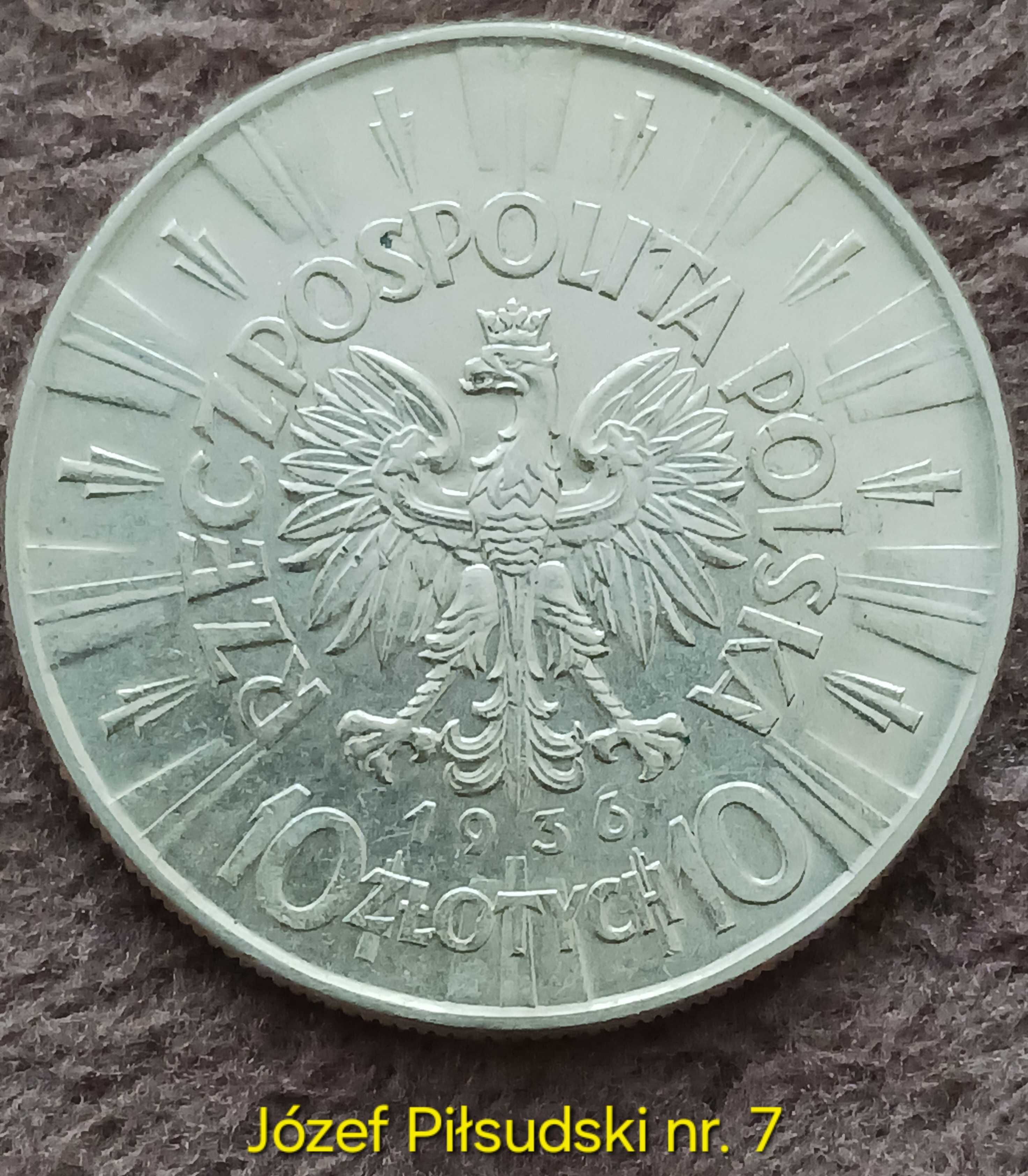 10 zł J. Piłsudski 1936 r. - nr. 7 - Pięknie zachowane - oryginał