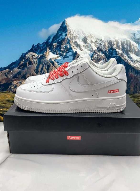 Dowód zakupu\Autentyzm*air NikeForce1Supreme Biały UnisexTrampki 39