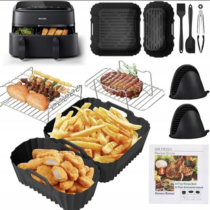 Zestaw akcesoriów do Philips Airfryer Dual Basket – forma silikonowa