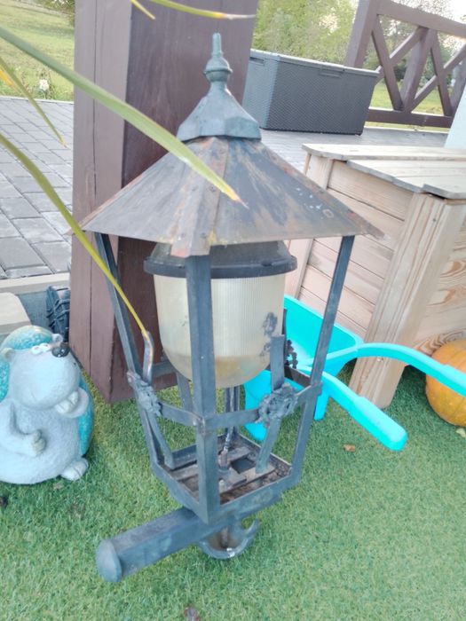 Duża Lampa zewnętrzna ogrodowa zabytkowa żyrandol  świetlik